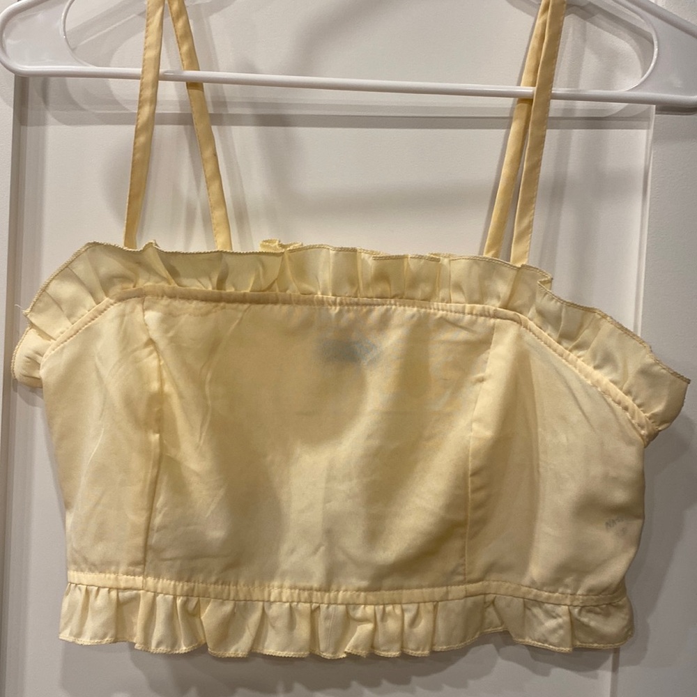 Nasty Gal yellow crop top